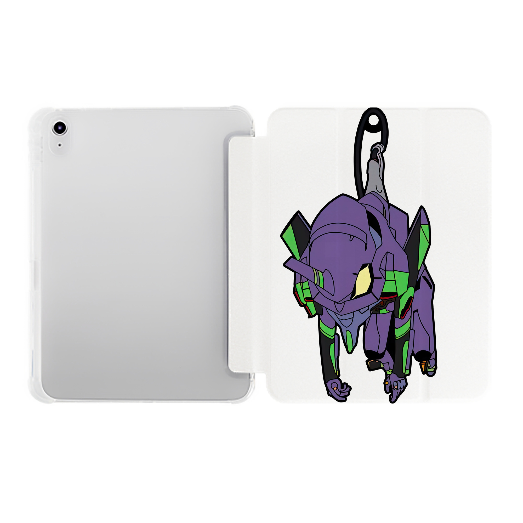 （画像用） EVA 新世紀エヴァンゲリオン IPad ケース ペン収納付き 三つ折りスタンド PUレザー×シリコン 対応機種9.5/10.5/10.9インチ